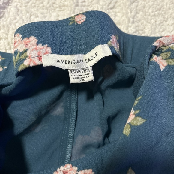 American Eagle Outfitters Floral Teal Pencil Skirt - Picture 2 of 2